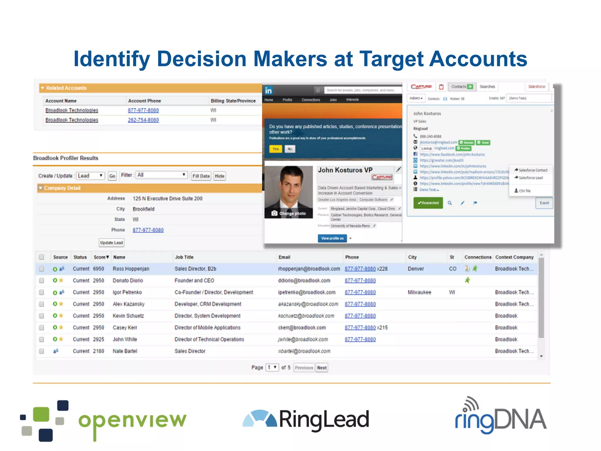 Identify Decision Makers at Target Accounts
 
