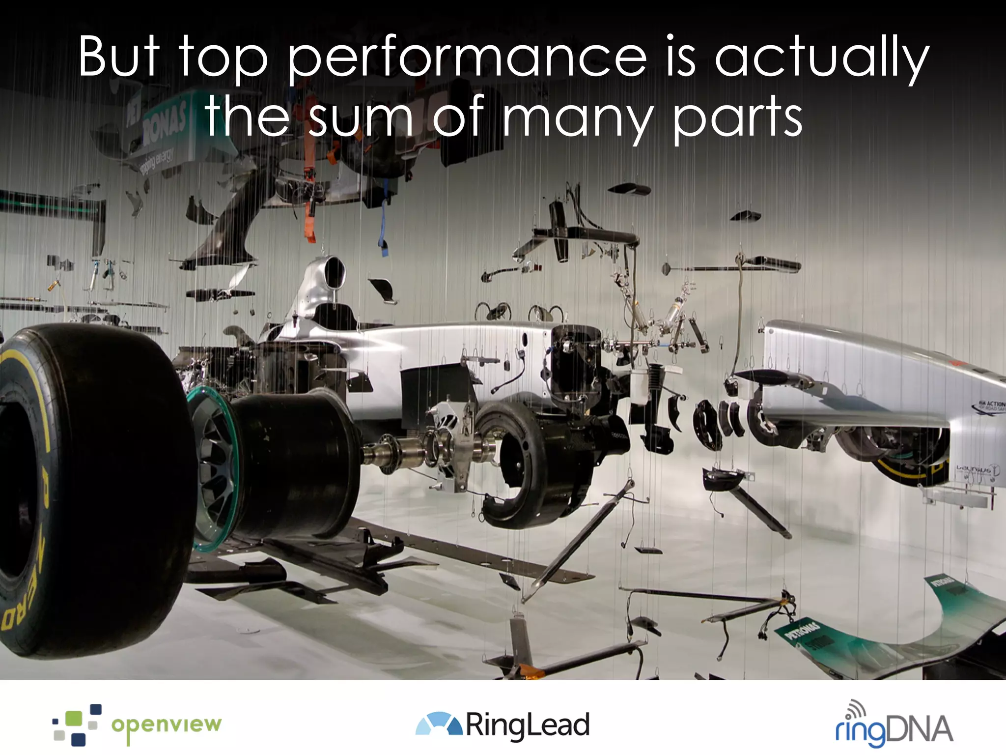 But top performance is actually
the sum of many parts
 