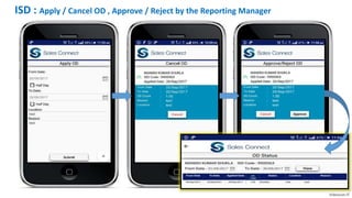 ISD : Apply / Cancel OD , Approve / Reject by the Reporting Manager
Videocon-IT
 