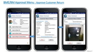 Videocon-IT
BME/BM Approval Menu : Approve Customer Return
 