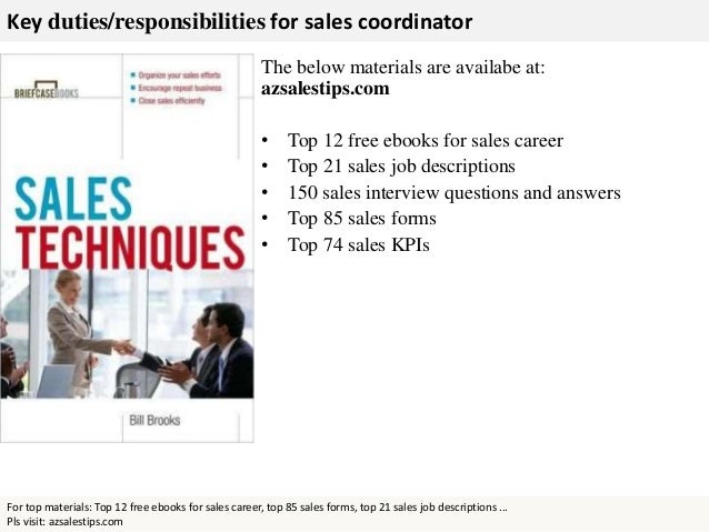 inside sales coordinator job description