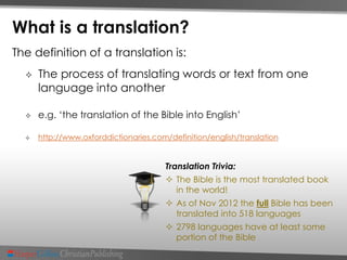 Course 1: Bible Translations | PPT