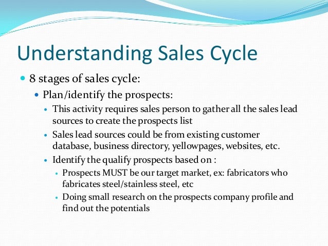 sales cycle steps