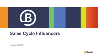 January 2020
Sales Cycle Influencers
 
