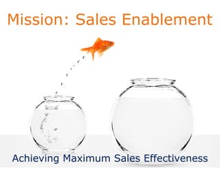 Mission: Sales Enablement
Achieving Maximum Sales Effectiveness
 