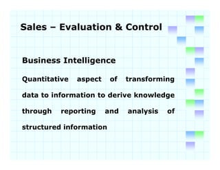 Sales Evaluation And Control