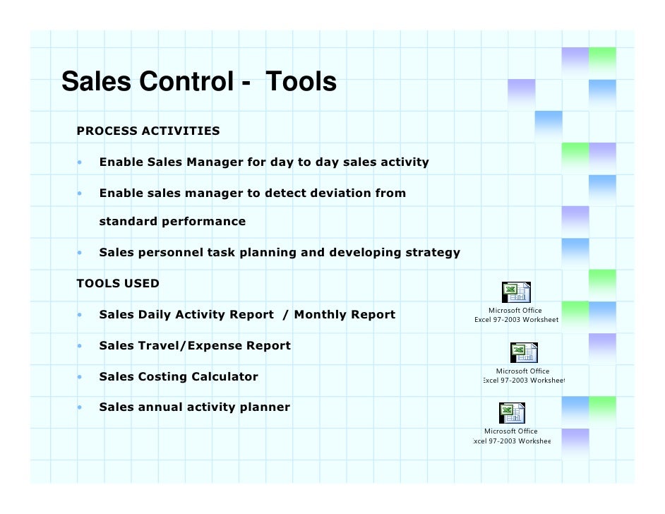 sales evaluation and control