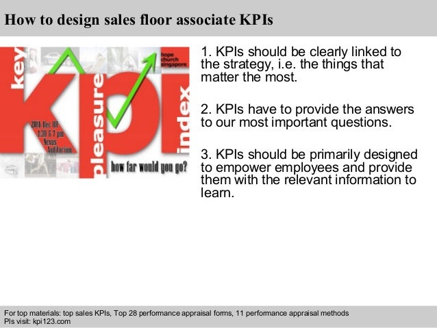 Sales floor associate kpi