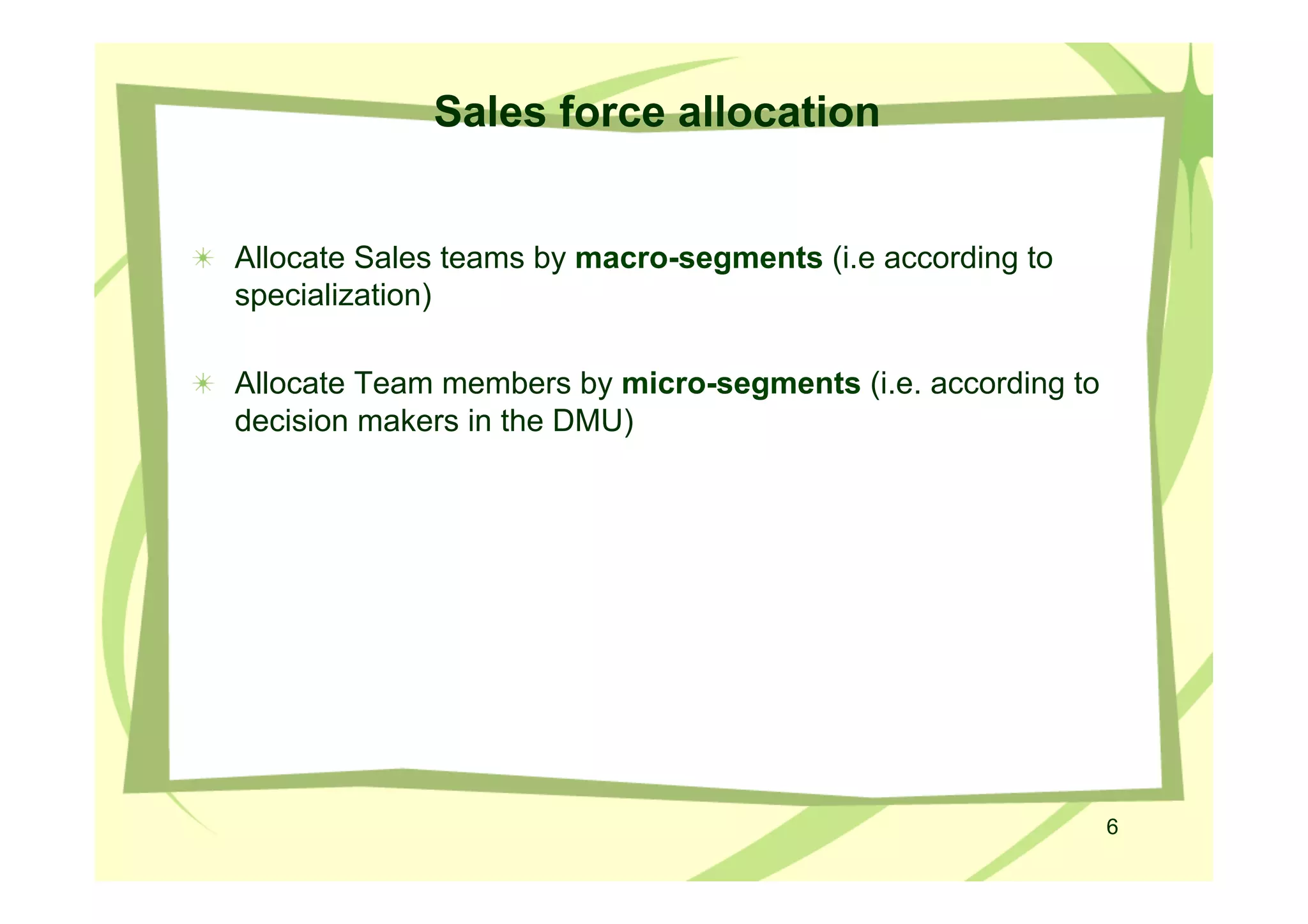 Sales force design and management | PDF