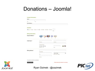 Donations – Joomla!




    Ryan Ozimek - @cozimek
 