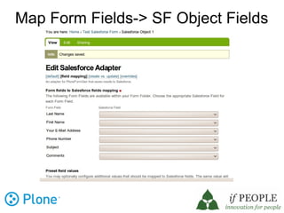 Map Form Fields-> SF Object Fields
 