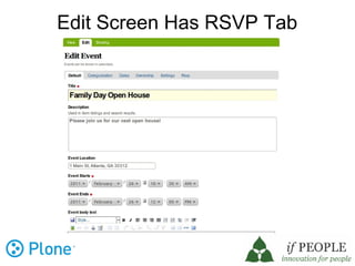 Edit Screen Has RSVP Tab
 
