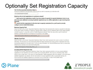 Optionally Set Registration Capacity
 