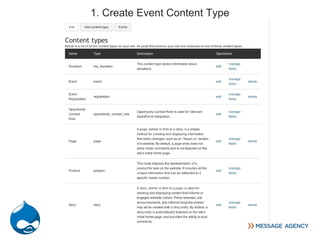 1. Create Event Content Type
 