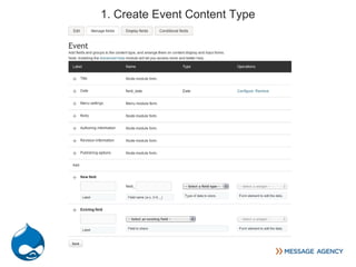 1. Create Event Content Type
 