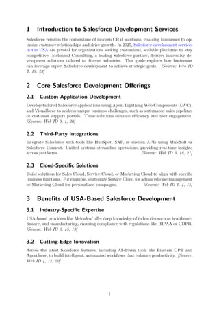 The Ultimate Guide to Salesforce Development Services in the USA | PDF