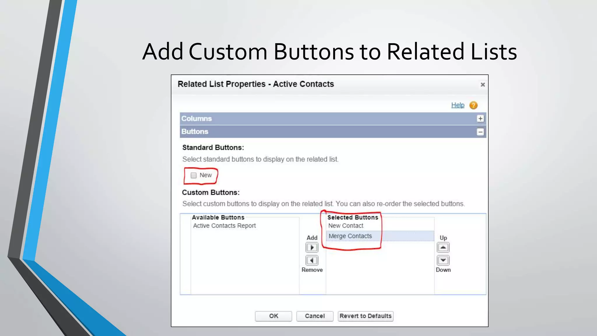 Add Custom Buttons to Related Lists
 