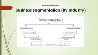 Industry and Market analysis
Business segmentation (By Industry)
 