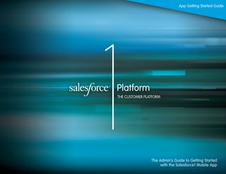 App Getting Started Guide

THE CUSTOMER PLATFORM

The Admin’s Guide to Getting Started
with the Salesforce1 Mobile App

 