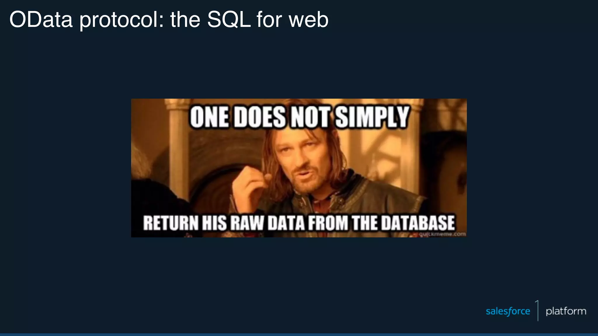 OData protocol: the SQL for web 