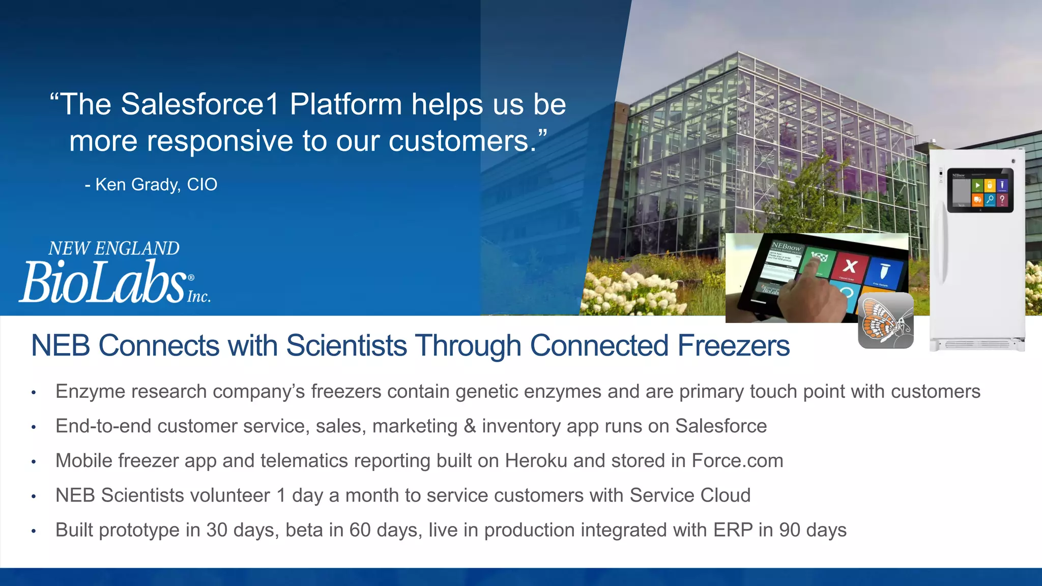 The Power of App Cloud
Automatic
Upgrades
47 Major
Releases
(3x /year)
Multi-tenant
Infrastructure
Metadata-based
Single Code Base and
Shared Infrastructure
Open &
Extensible
API-First Architecture
2800+ AppExchange Apps
Unbreakable
Customizations
Integrations and
customizations
auto-upgraded
Visualforce
transactions
per year
87B
15M
Custom
Database
Tables
Apex
transactions
per year
137B
500M
API calls
per day
 