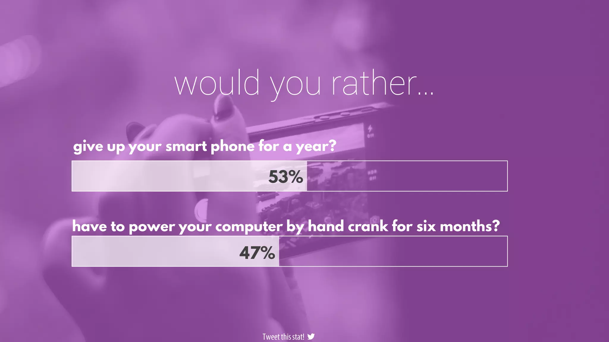 would you rather…
 