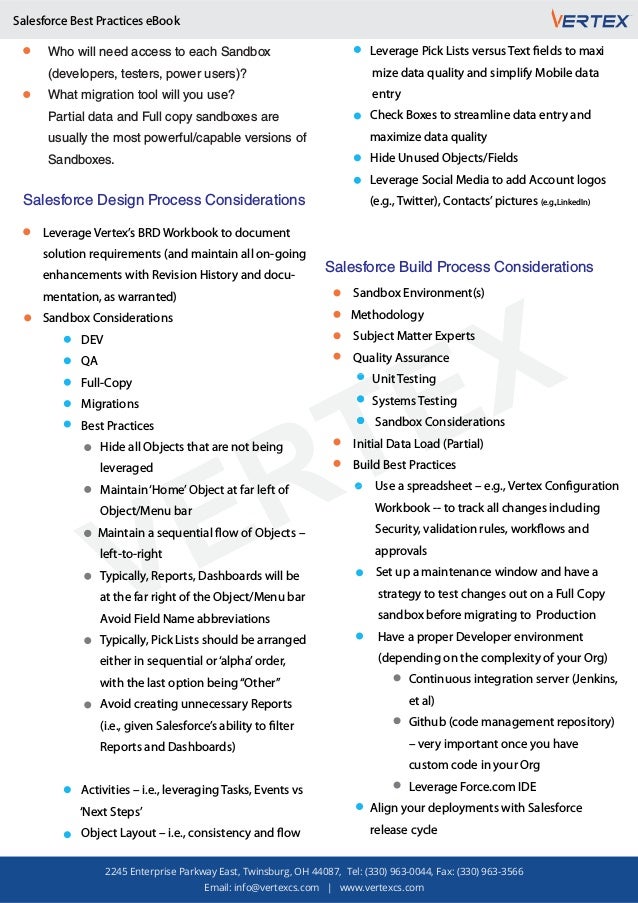 Salesforce Best Practices EBook