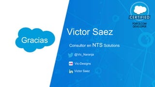 Consultor en NTS Solutions
@Vic_Naranja
Vic-Designs
Victor Saez
Victor Saez
Gracias
 