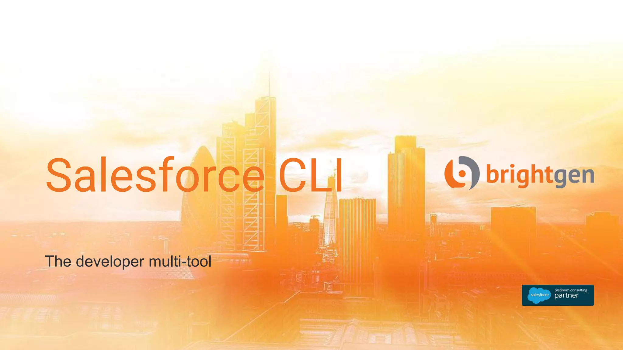 Salesforce CLI
The developer multi-tool