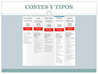 COSTES Y TIPOS

 