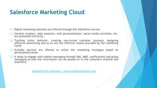 Salesforce crm and its cloud services ppt converted | PDF