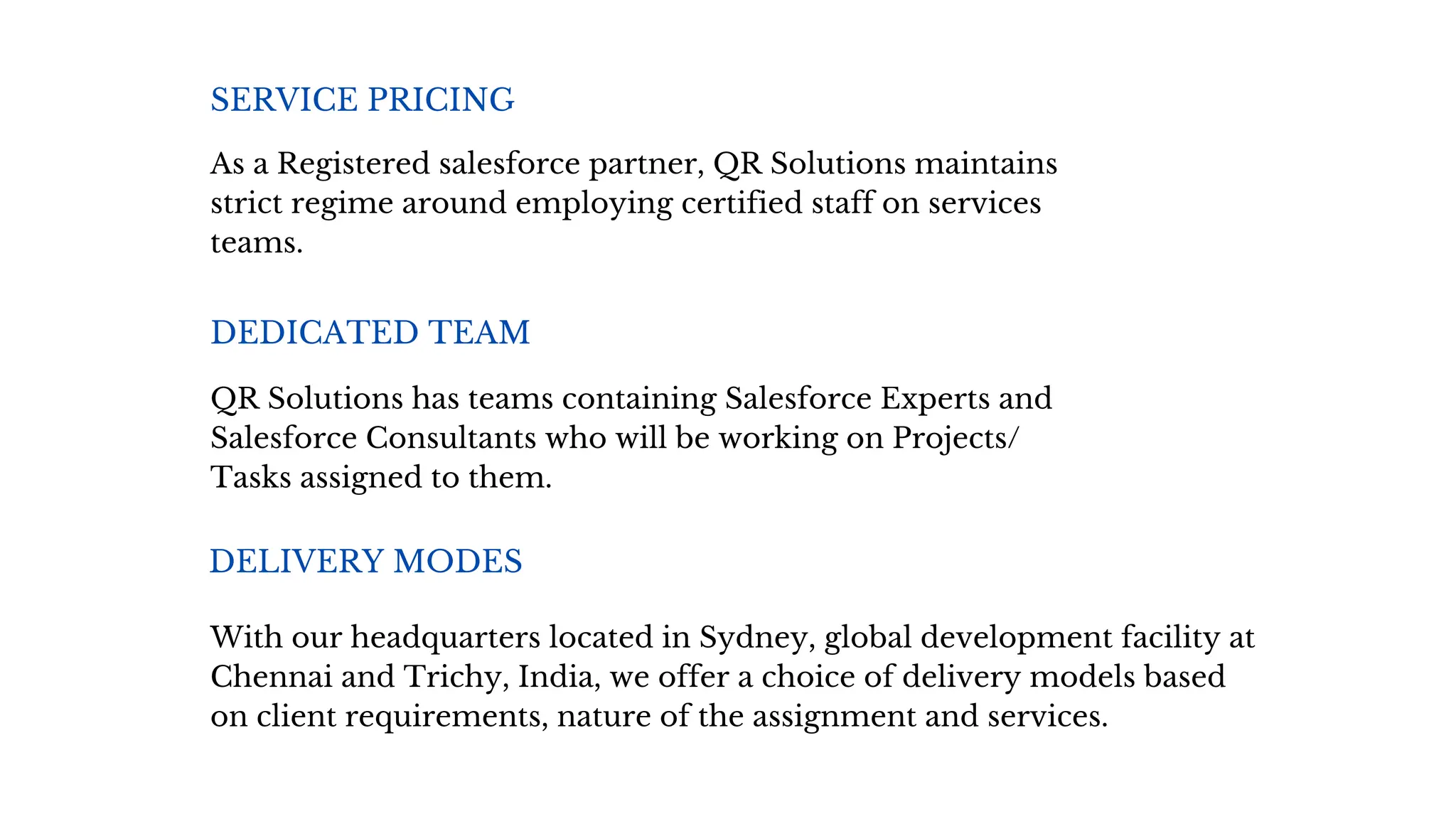 Salesforce CRM Consulting Companies | QR Solutions | PDF