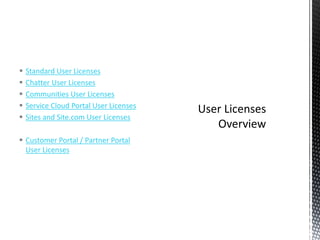 Salesforce License Types Salesforce editions, licenses and limits by manish | PPTX