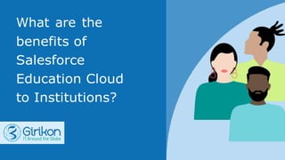 What are the
benefits of
Salesforce
Education Cloud
to Institutions?
 