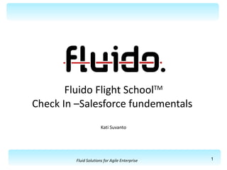Fluido Flight School TM Check In –Salesforce fundementals  Kati Suvanto 