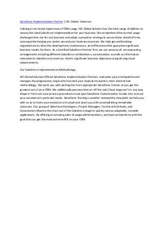 Salesforce Implementation Partner | HIC Global Solutions