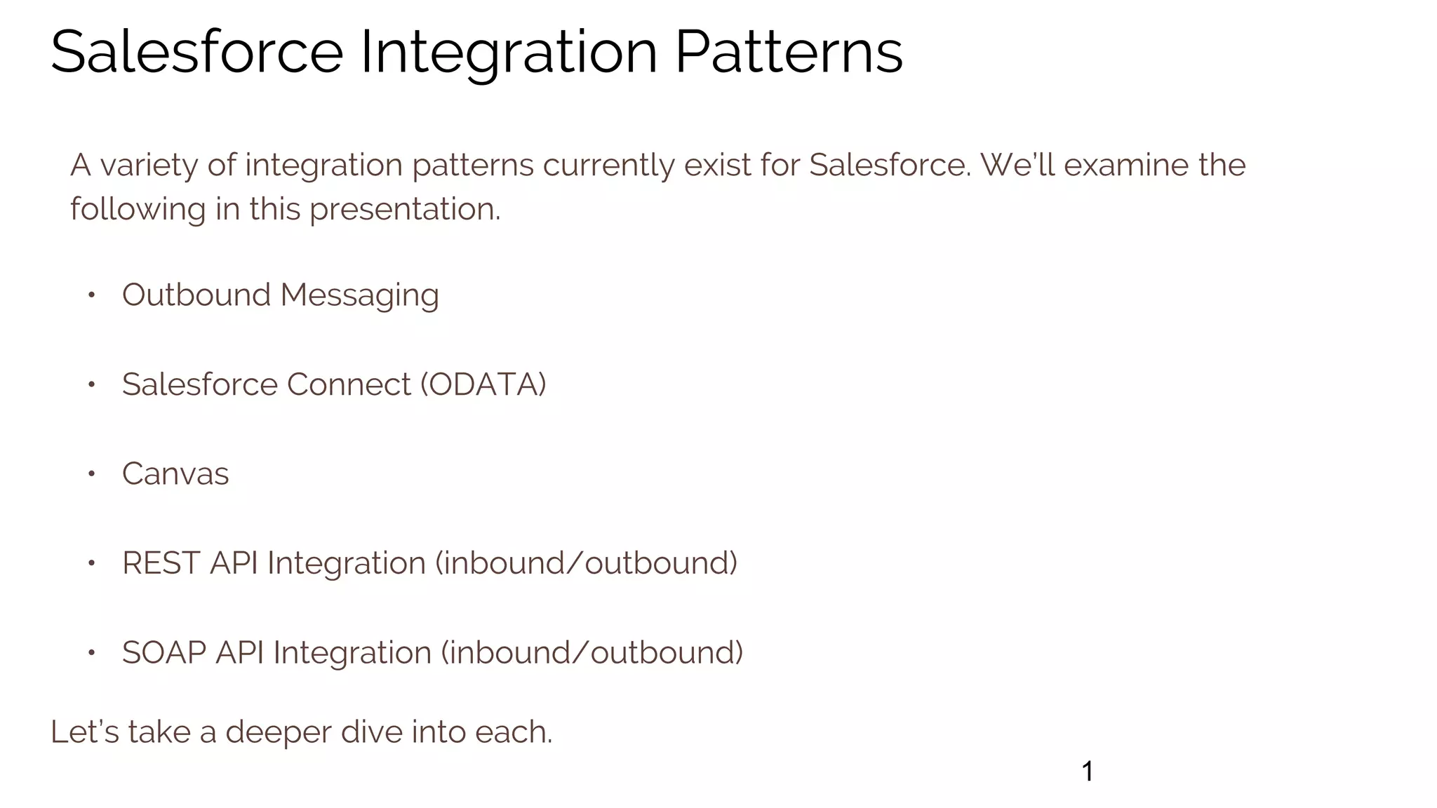 Salesforce Integration Patterns | PPTX
