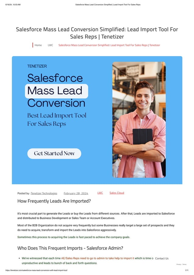 Salesforce Mass Lead Conversion Simplified Lead Import Tool For Sales