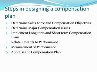 Sales force motivation and compensation PPTX