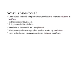 salesforce admin presentation full detail | PPTX