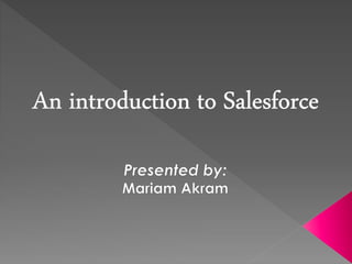 Salesforce presentation