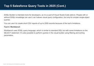 Top 5 Salesforce Query Tools in 2025: A Complete Guide | PDF