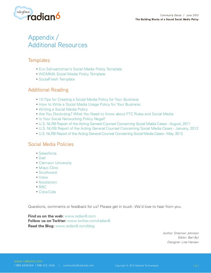 nlrb social media policy template building blocks of a sound social media policy nlrb social media policy template building blocks of a sound social media policy