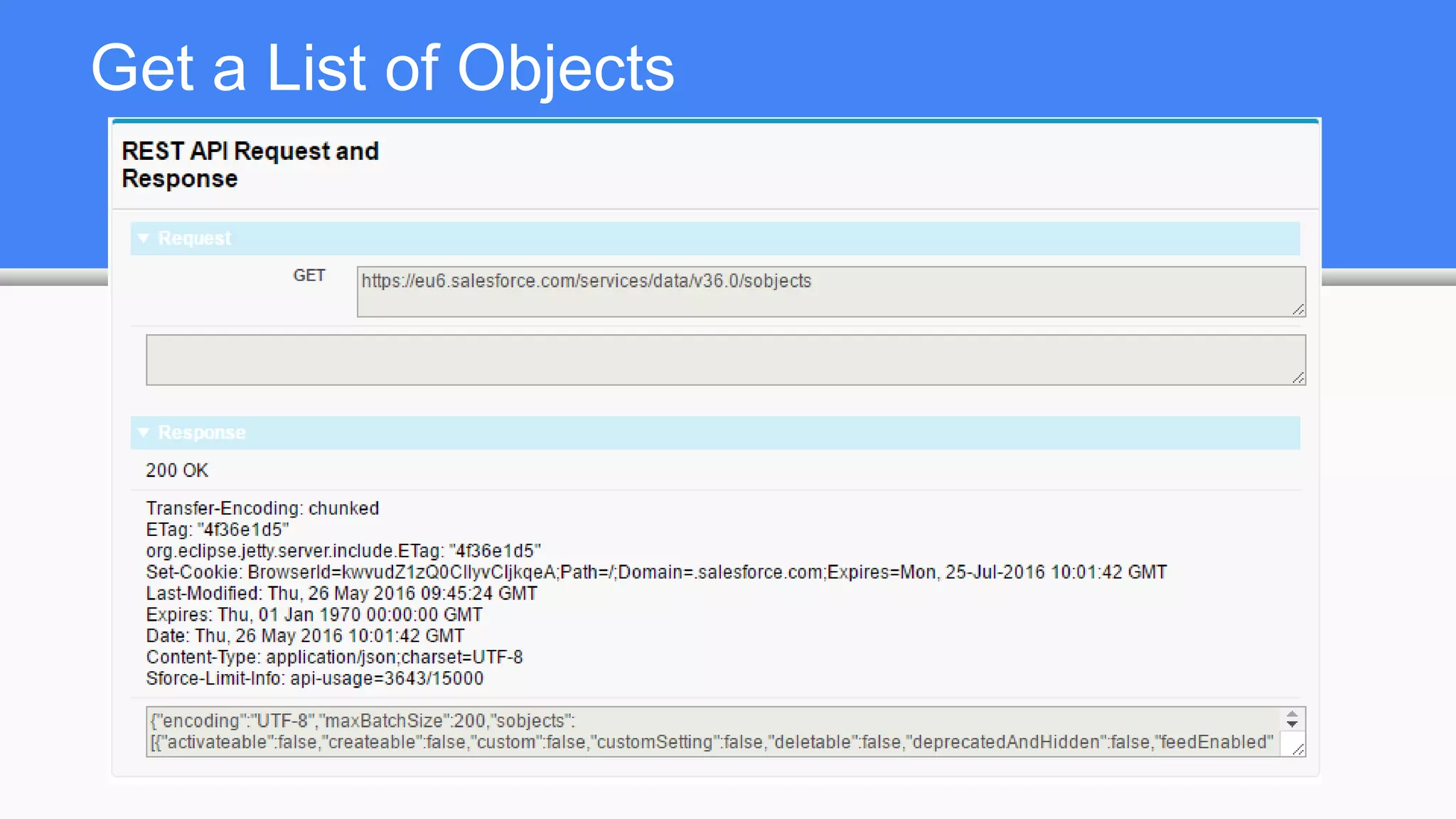 Get a List of Objects
 