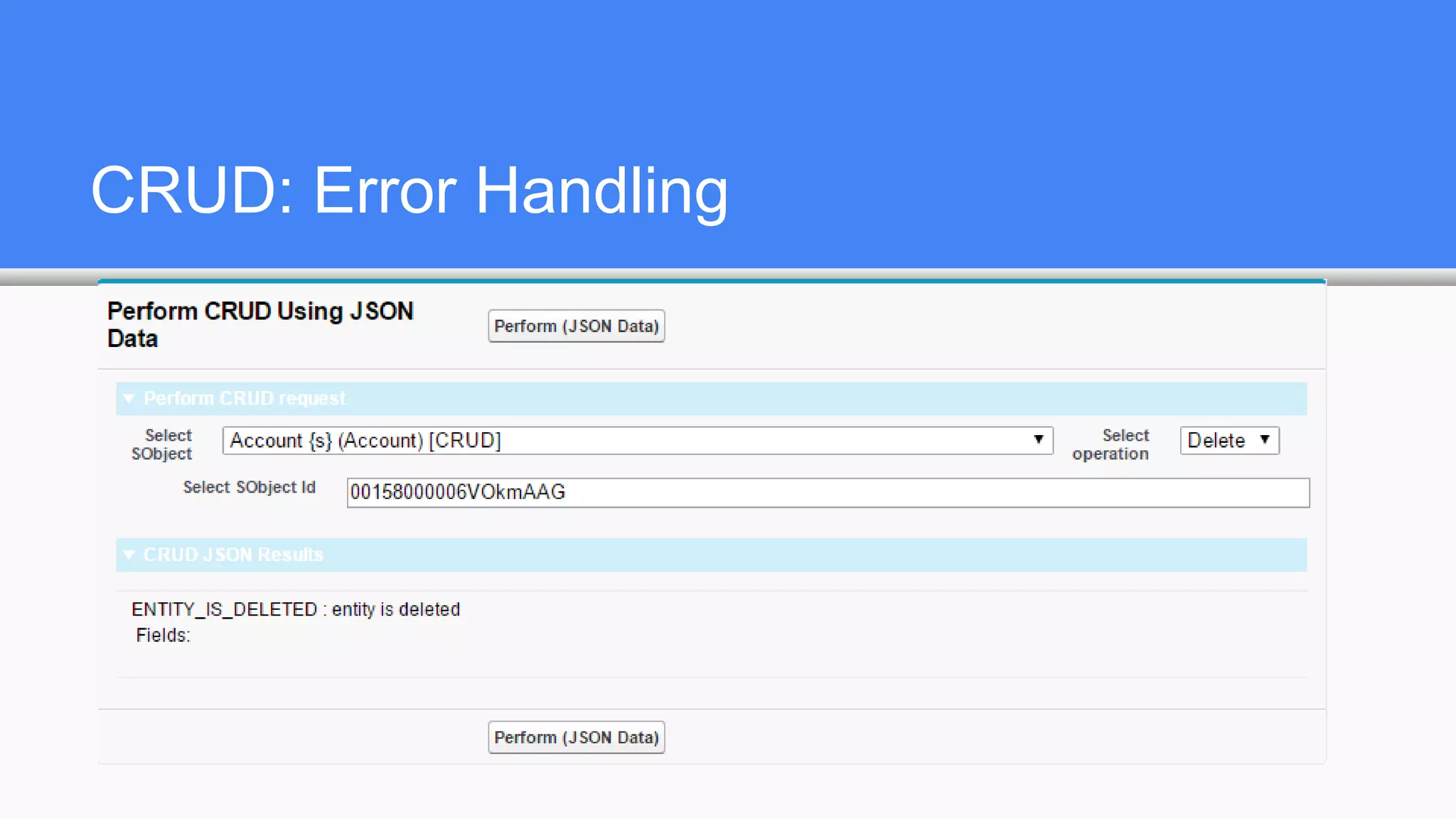 CRUD: Error Handling
 