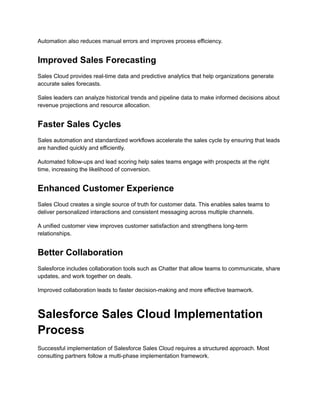 Comprehensive Guide to Salesforce Sales Cloud Implementation and ...
