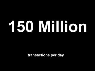 150 Million transactions per day 