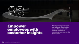 Copyright © 2021 Accenture. All rights reserved.
Leverage a single source of
the customer relationship
across all interact...