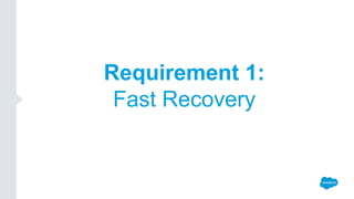 Requirement 1:
Fast Recovery
 