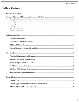 Salesforce Summer 12 Release Notes | PDF